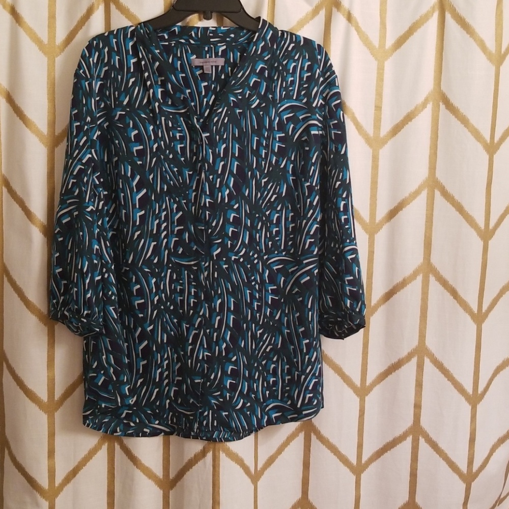 Classiques Entier 14W silk hidden button blouse